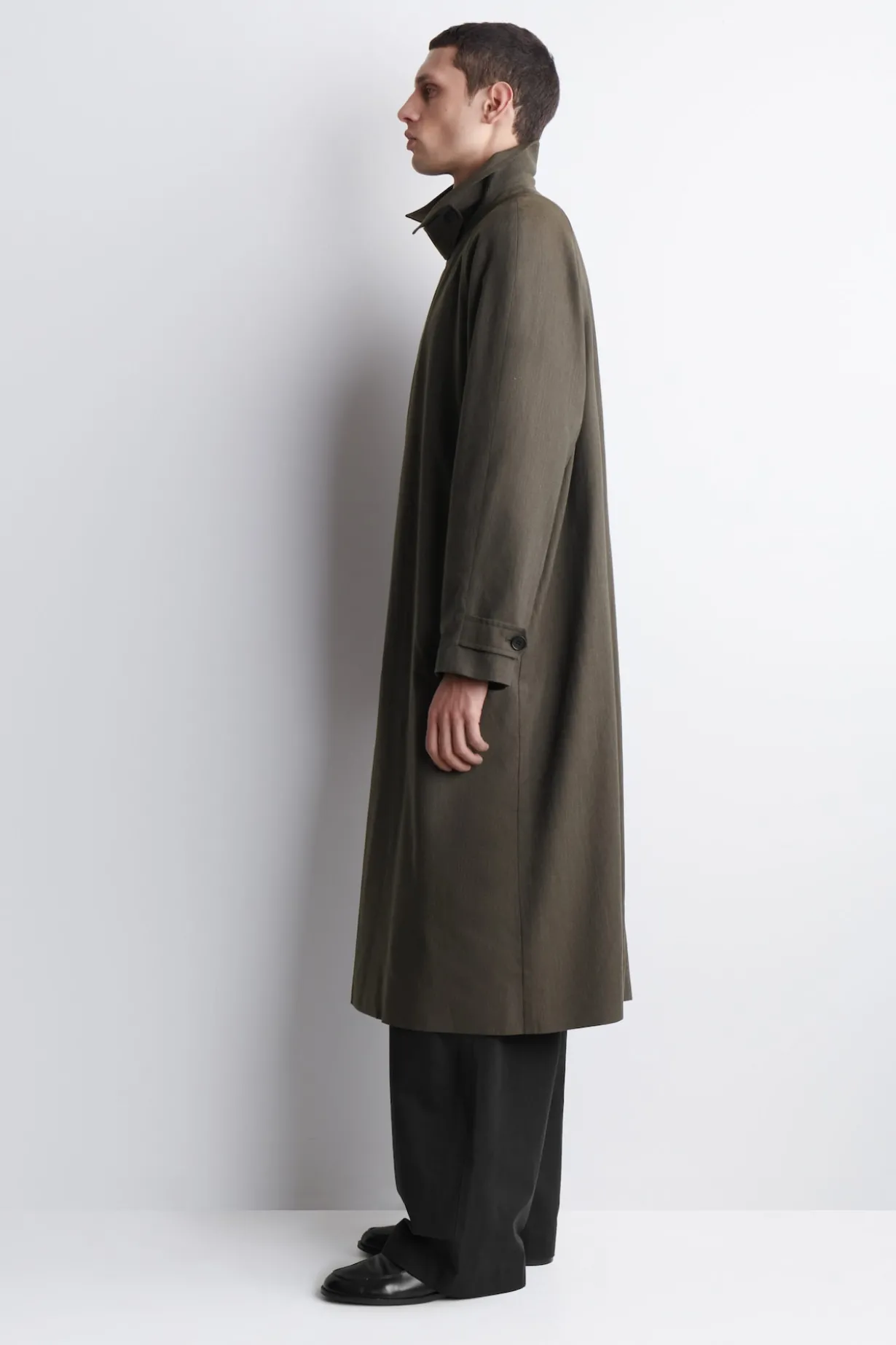 LIGHTWEIGHT COTTON-HERRINGBONE TRENCH COAT