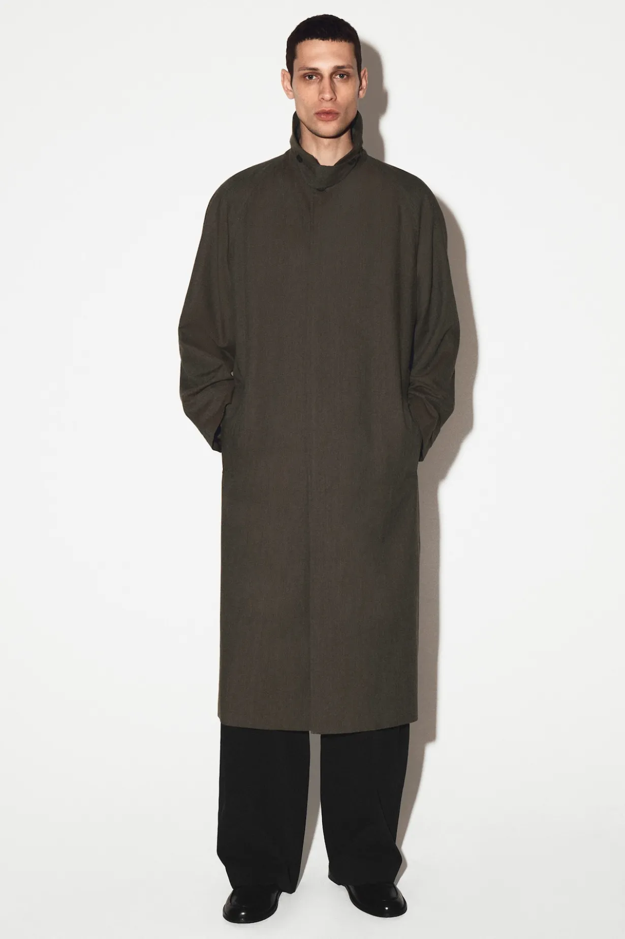 LIGHTWEIGHT COTTON-HERRINGBONE TRENCH COAT