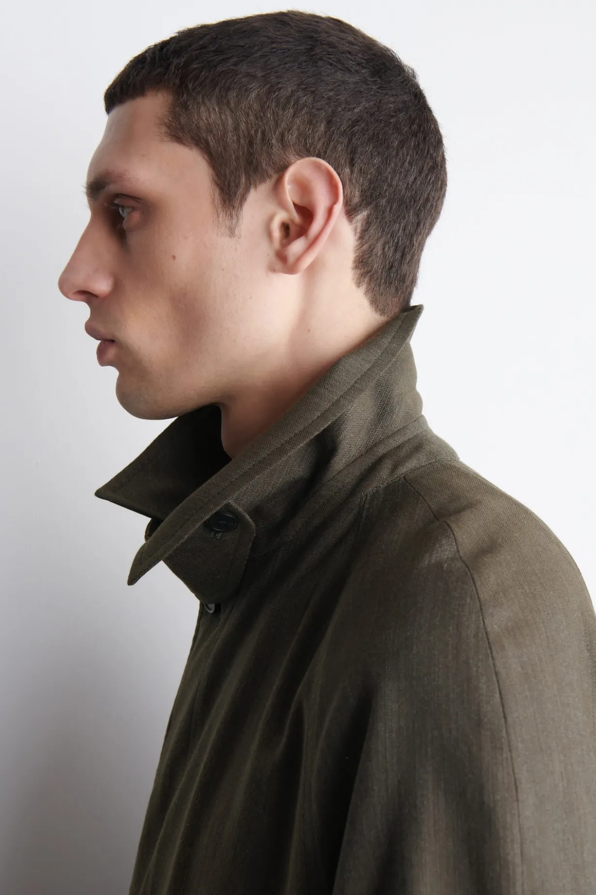 LIGHTWEIGHT COTTON-HERRINGBONE TRENCH COAT