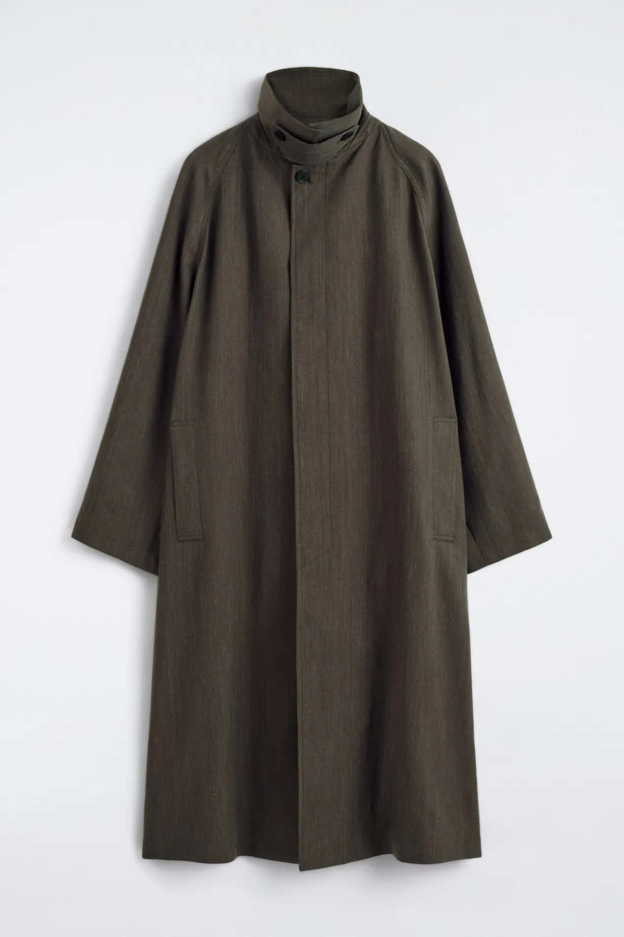 LIGHTWEIGHT COTTON-HERRINGBONE TRENCH COAT
