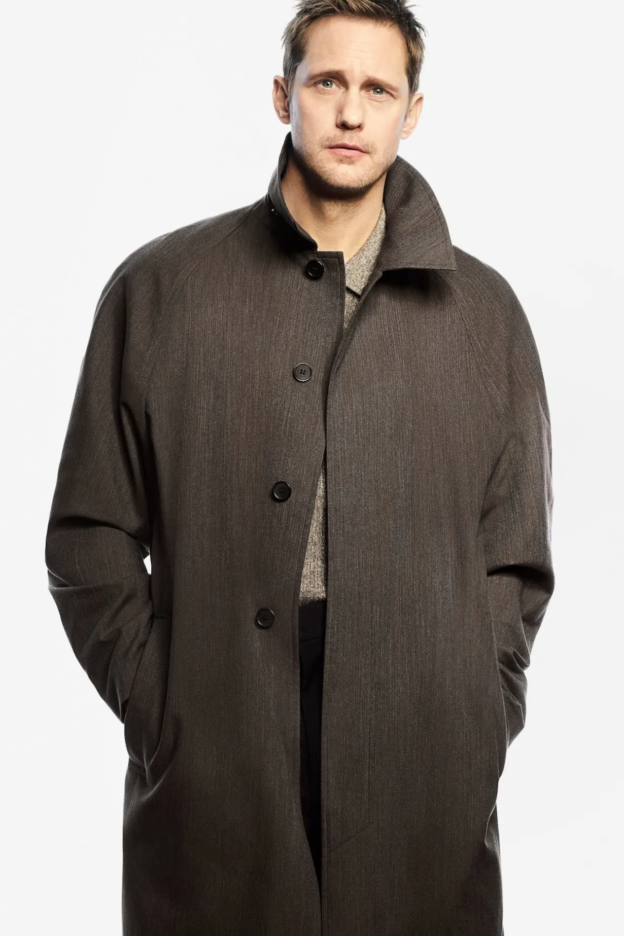 LIGHTWEIGHT COTTON-HERRINGBONE TRENCH COAT