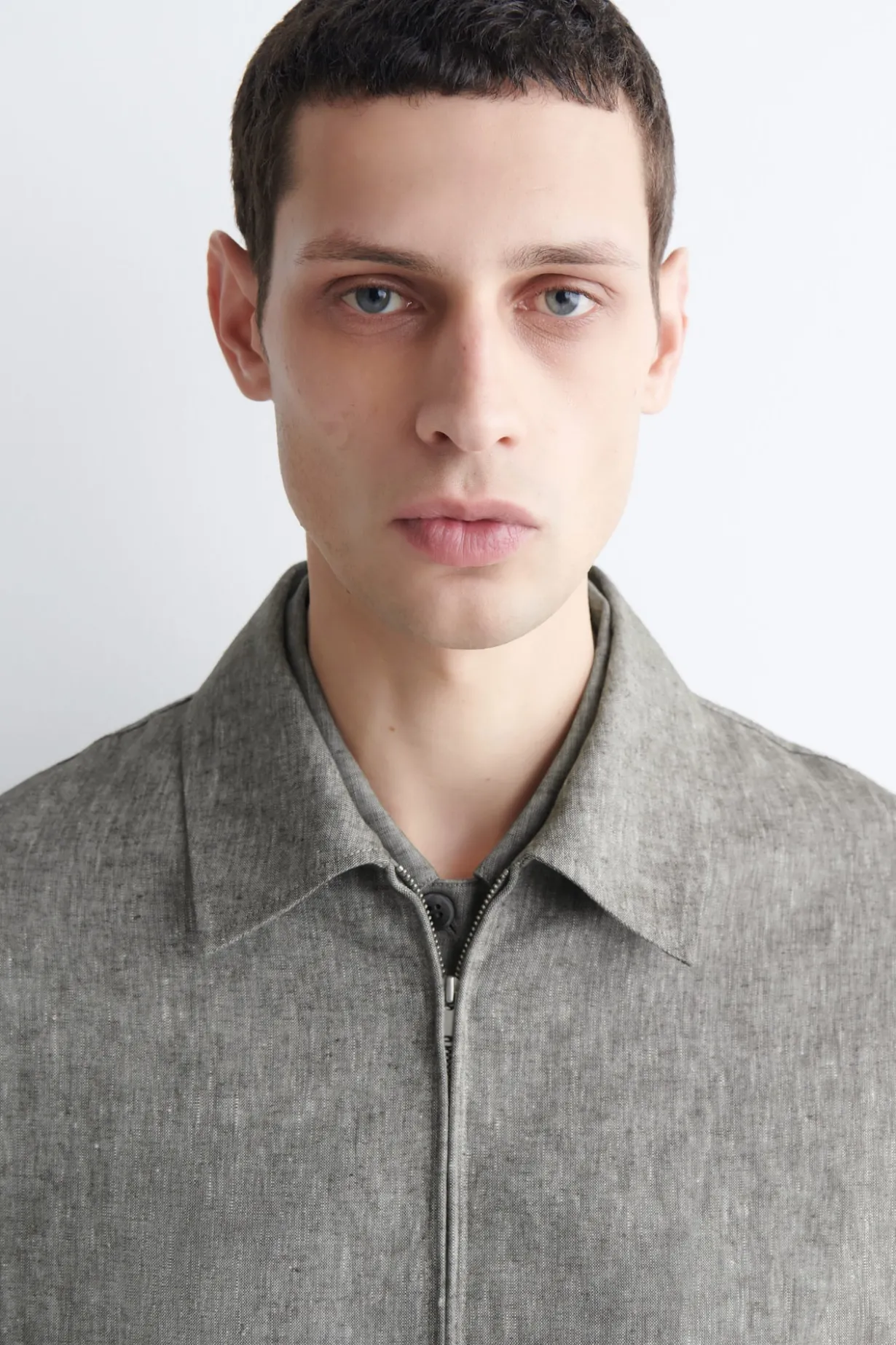 LINEN BLOUSON JACKET