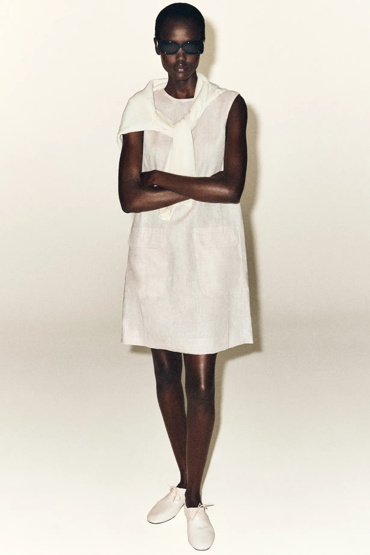 LINEN MINI SHIFT DRESS