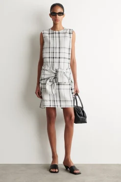 LINEN MINI SHIFT DRESS