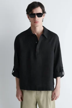 LINEN POPOVER SHIRT