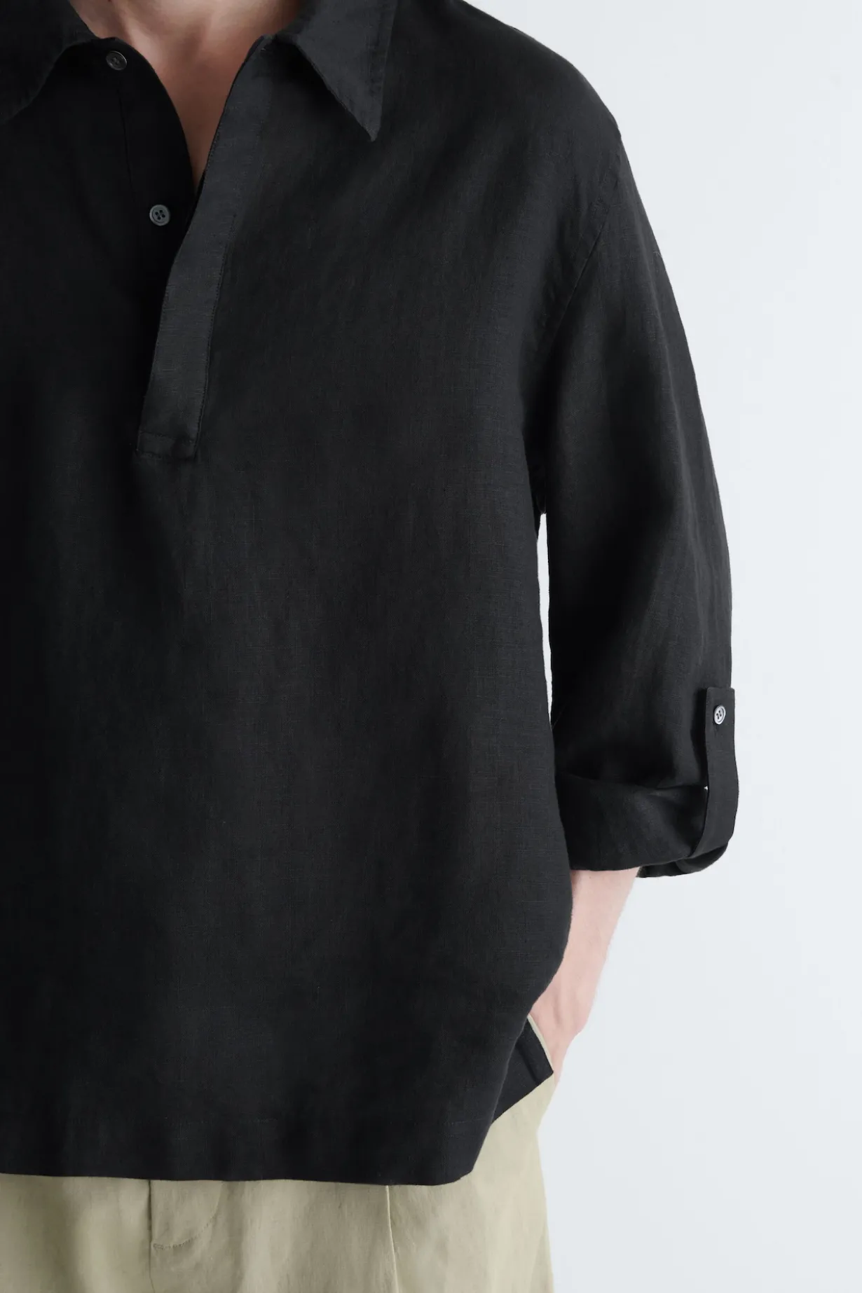LINEN POPOVER SHIRT