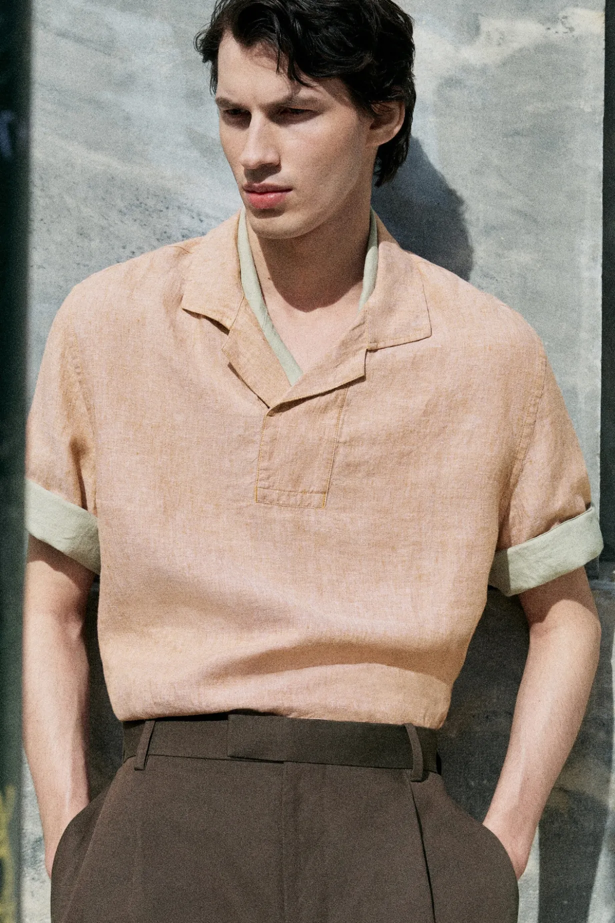LINEN POPOVER SHIRT
