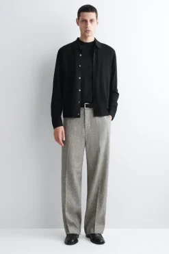 LINEN RELAXED-FIT STRAIGHT-LEG PANTS