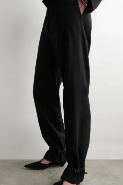 LINEN STRAIGHT-LEG PANTS