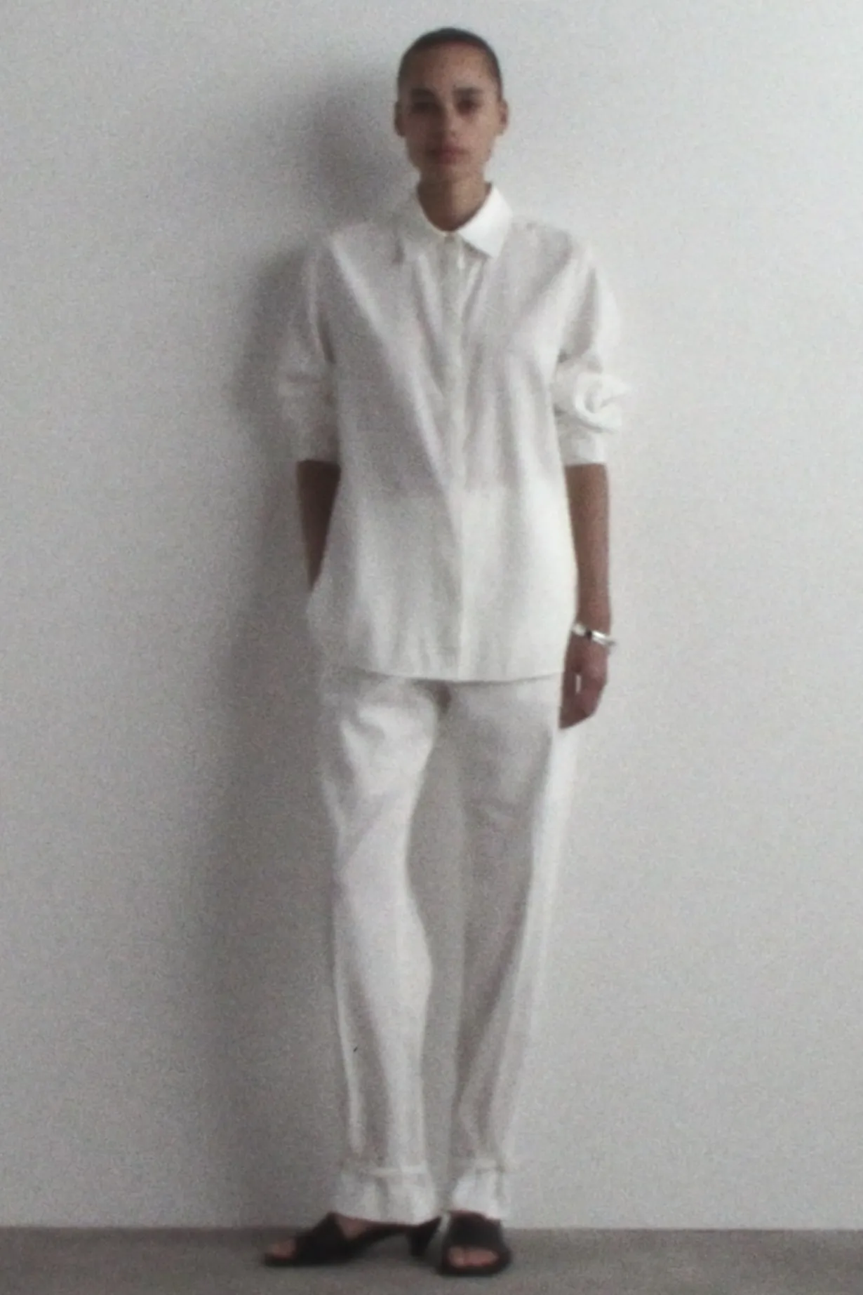 LINEN STRAIGHT-LEG PANTS