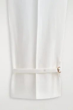 LINEN STRAIGHT-LEG PANTS