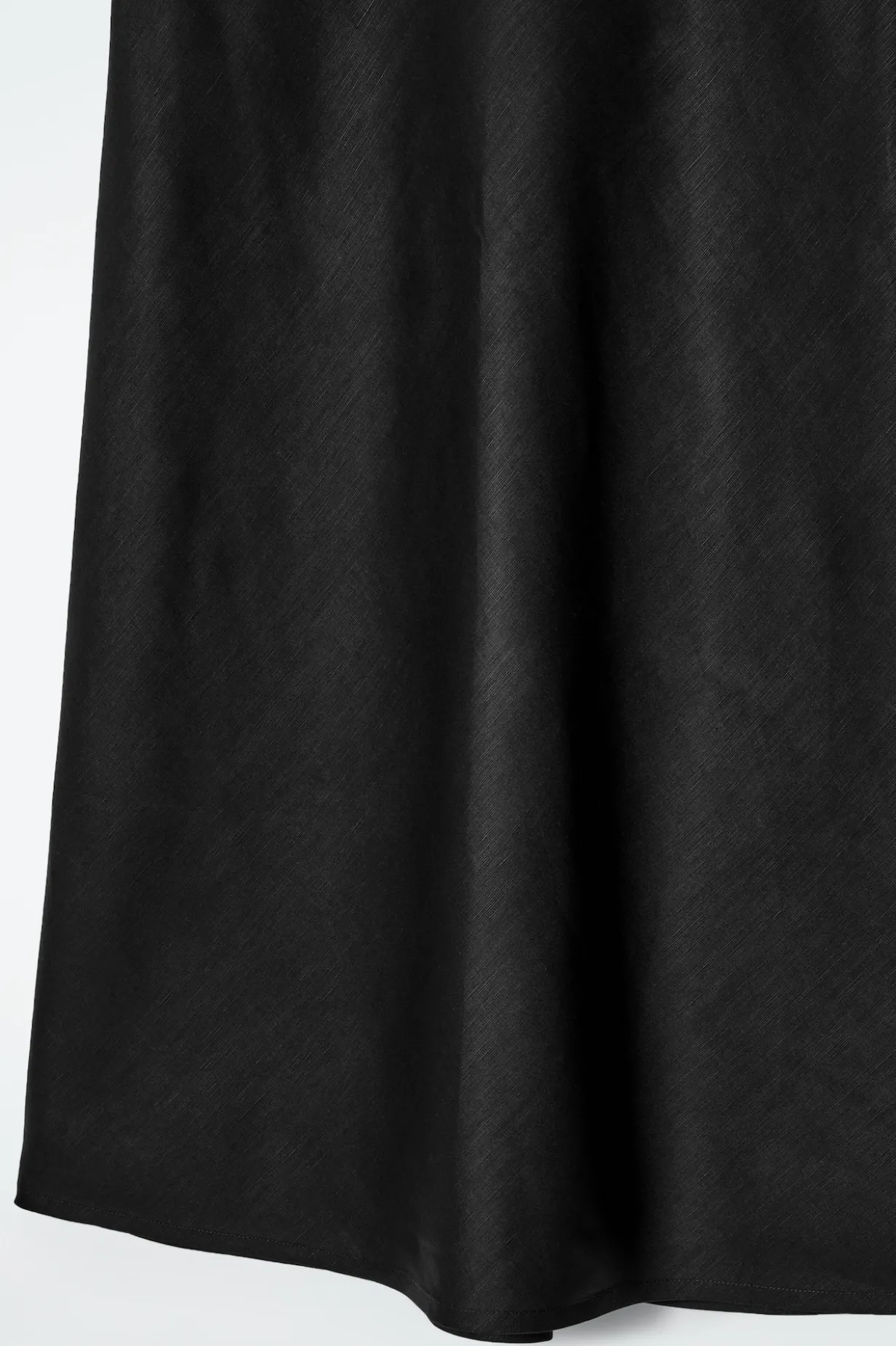 LINEN-BLEND MIDI COLUMN SKIRT