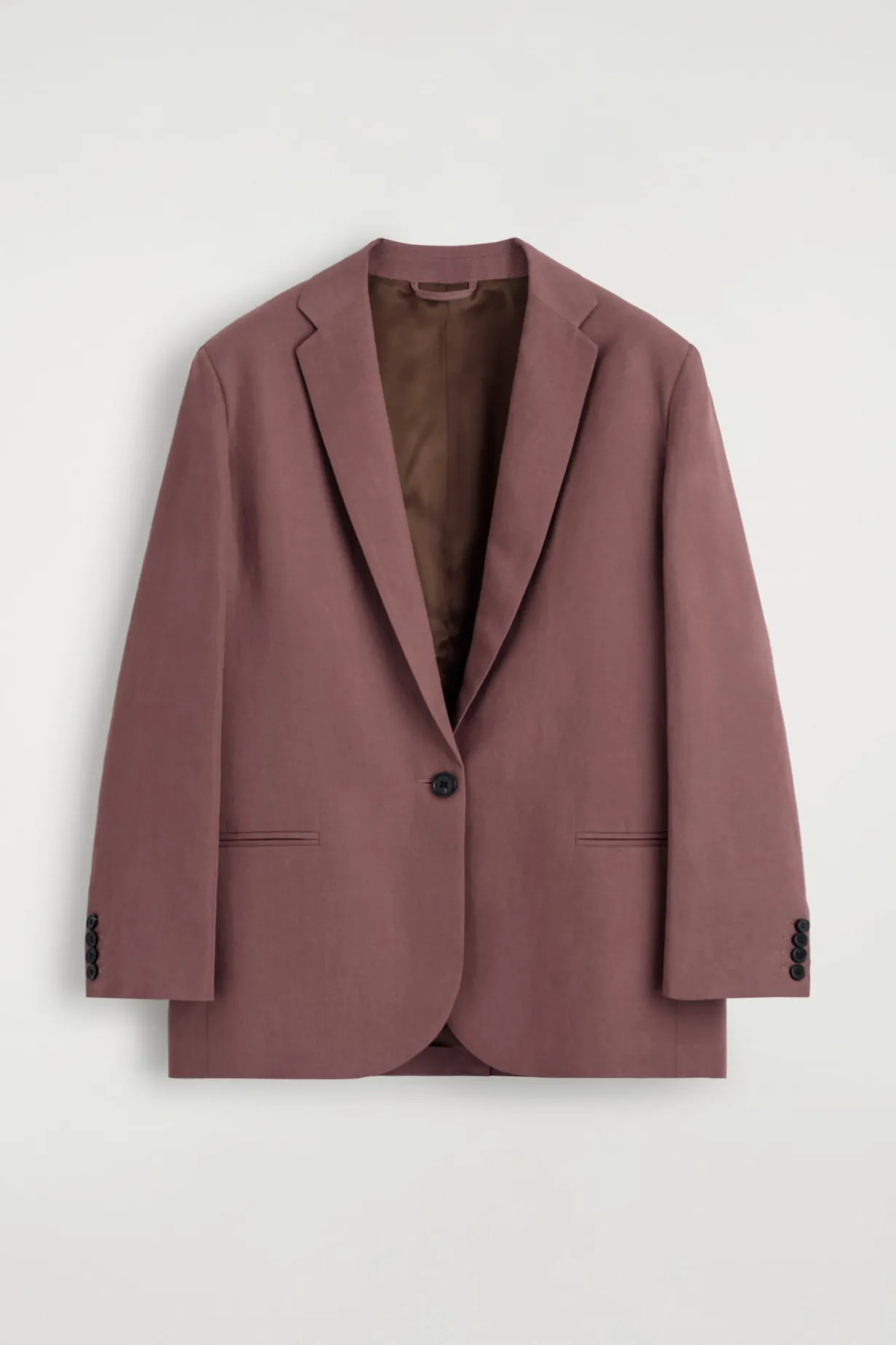 LINEN-BLEND SINGLE-BREASTED BLAZER