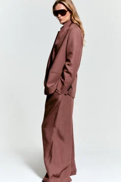 LINEN-BLEND SINGLE-BREASTED BLAZER