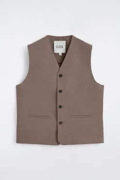 LINEN-BLEND VEST