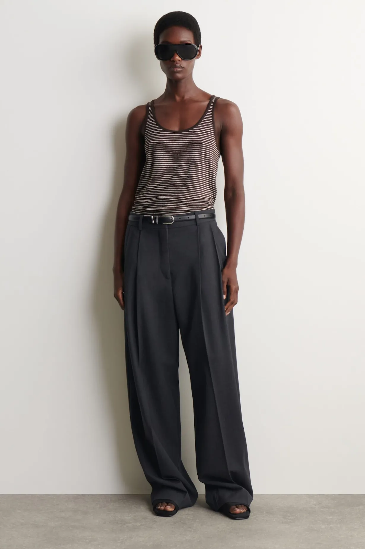 LINEN-JERSEY TANK TOP