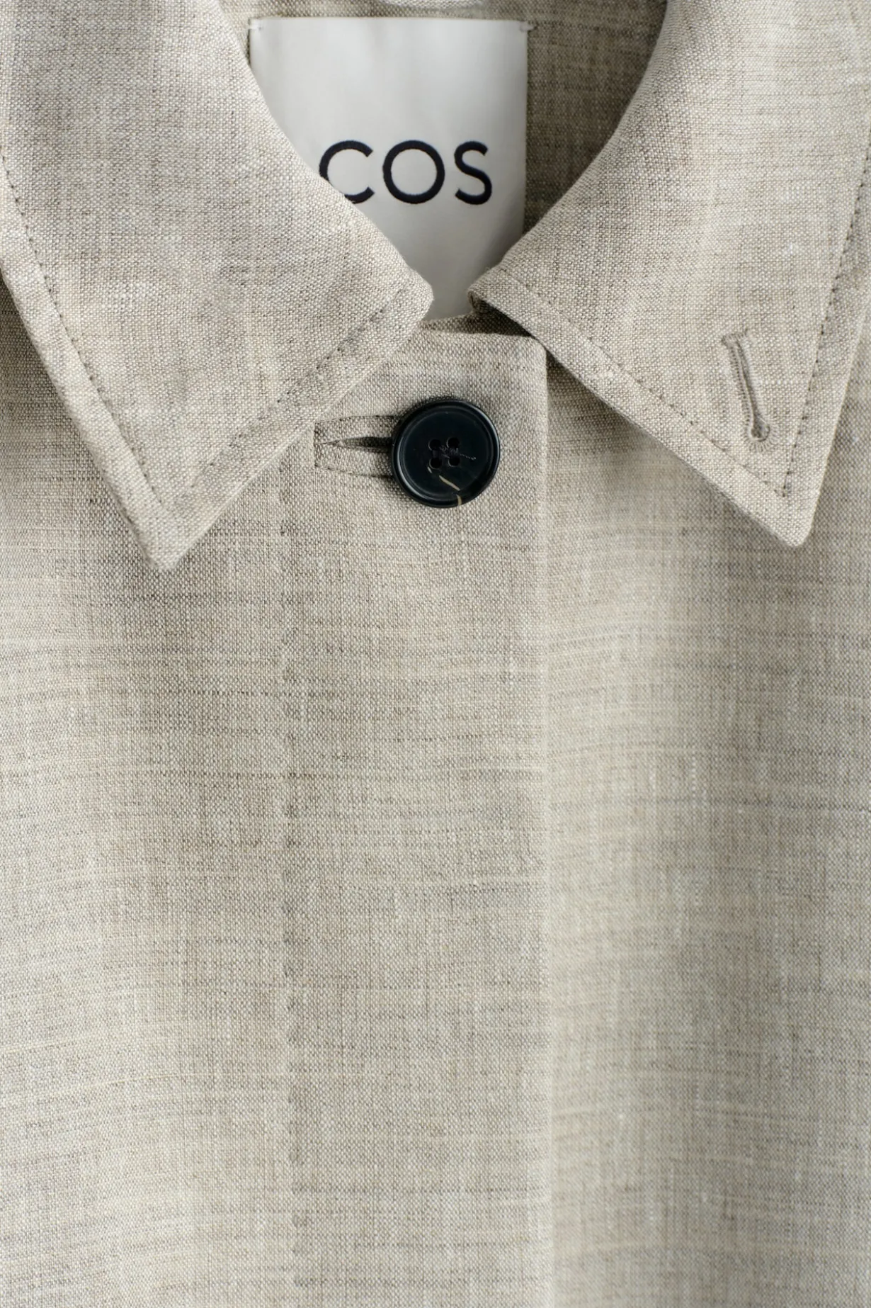 LINEN-WOOL LONG TRENCH COAT