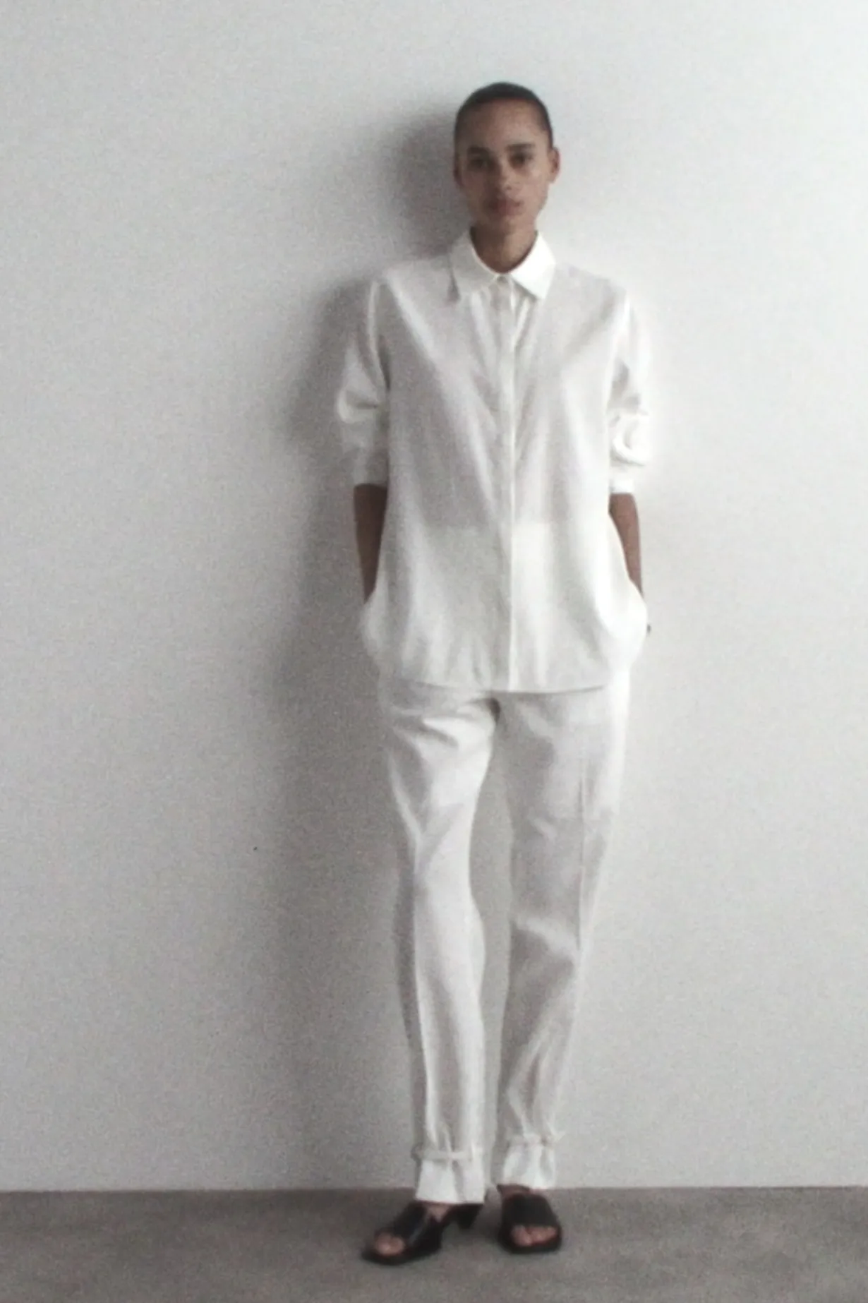 LONGLINE LINEN SHIRT