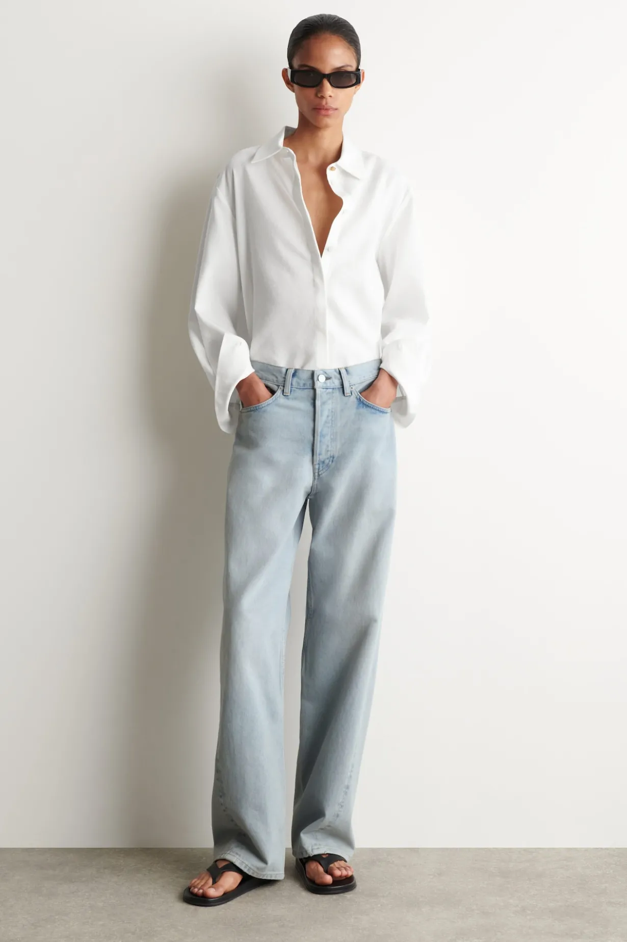 LONGLINE LINEN SHIRT
