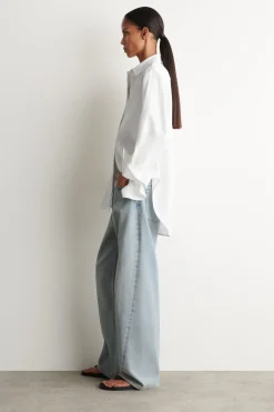 LONGLINE LINEN SHIRT