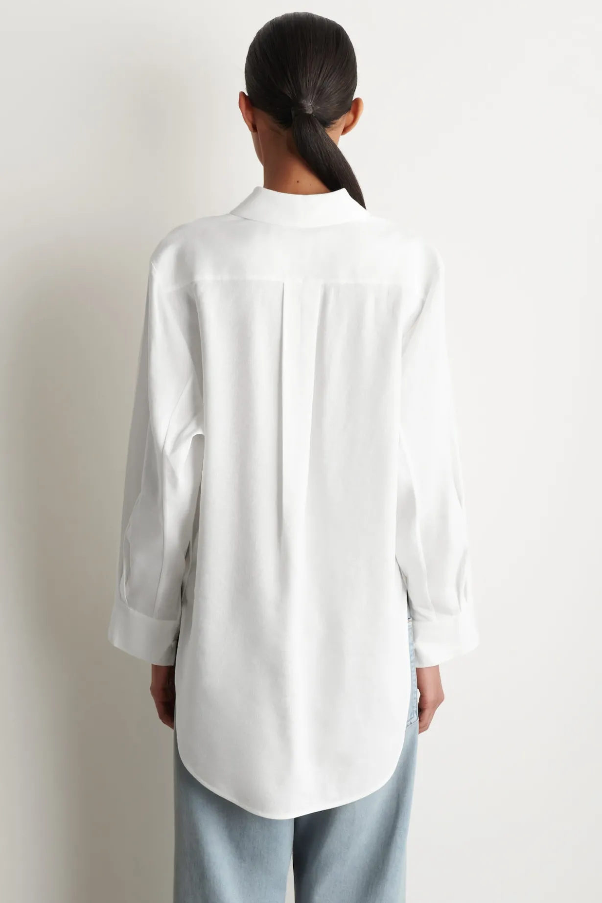 LONGLINE LINEN SHIRT