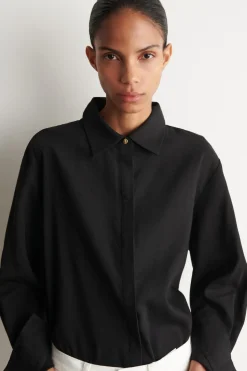 LONGLINE LINEN SHIRT