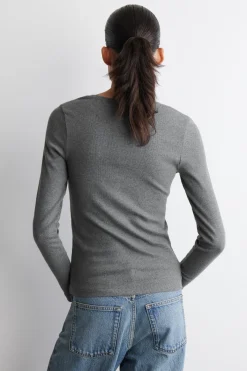 LONG-SLEEVED HENLEY TOP