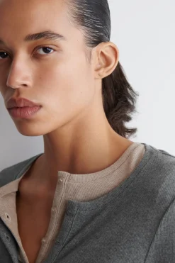 LONG-SLEEVED HENLEY TOP