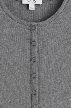 LONG-SLEEVED HENLEY TOP