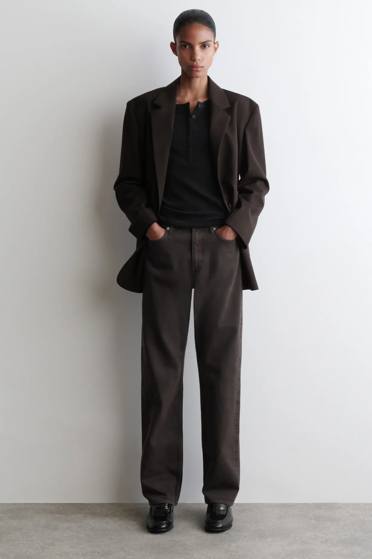 LONG-SLEEVED HENLEY TOP