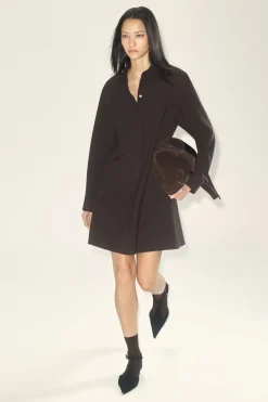 LONG-SLEEVED MINI SHIRT DRESS