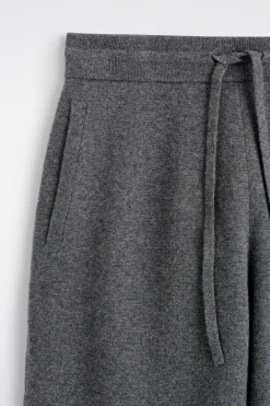 MERINO WOOL BARREL-LEG JOGGERS