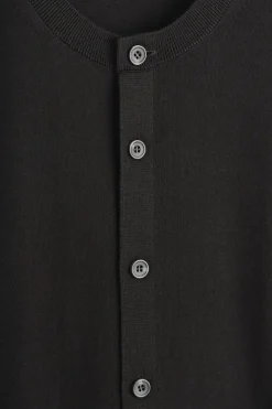 MERINO WOOL CREW-NECK CARDIGAN