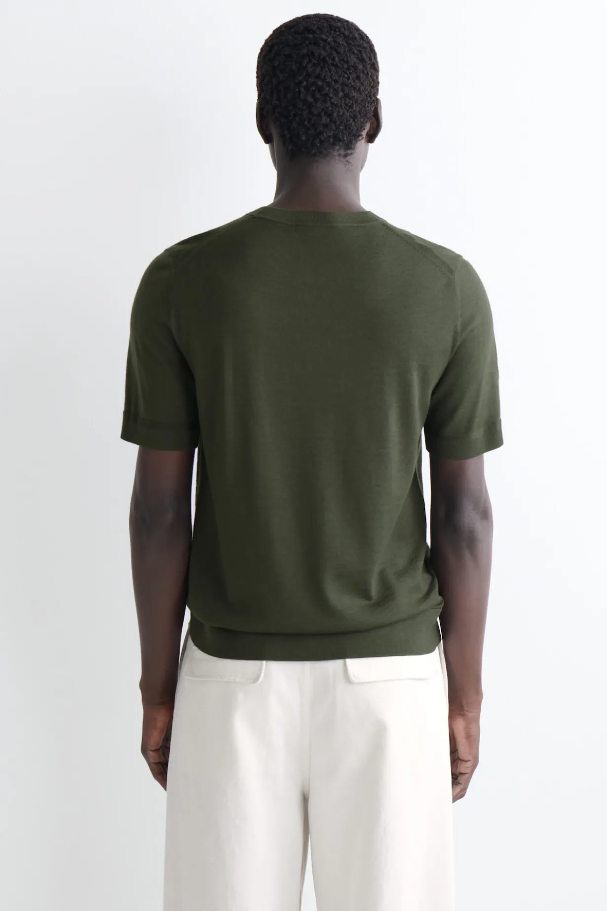 MERINO WOOL KNITTED T-SHIRT