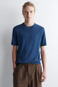 MERINO WOOL KNITTED T-SHIRT