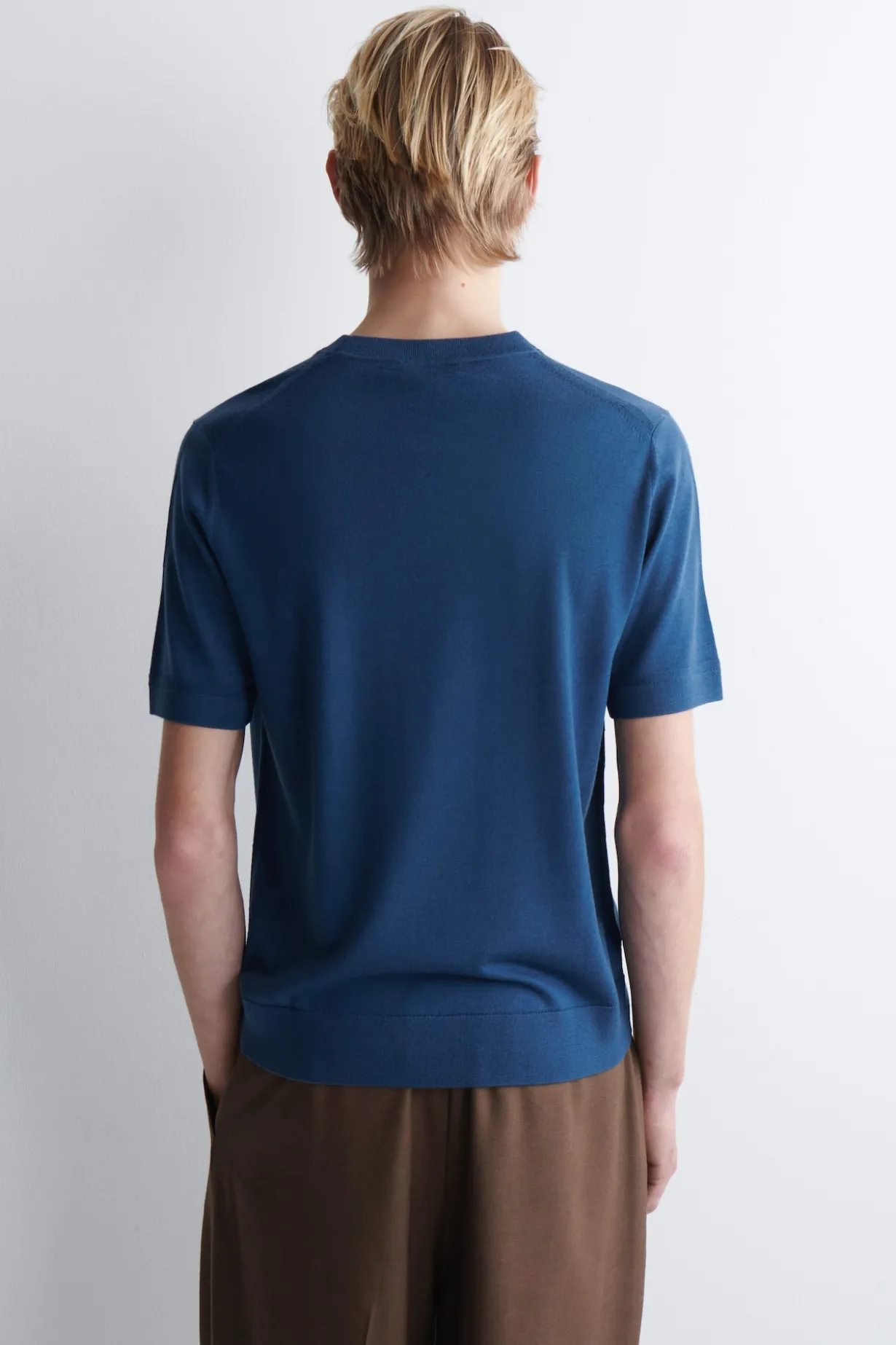 MERINO WOOL KNITTED T-SHIRT