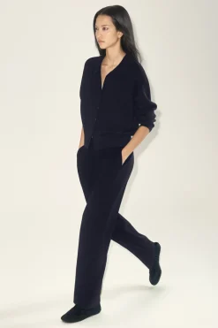 MERINO WOOL MOCK-NECK CARDIGAN