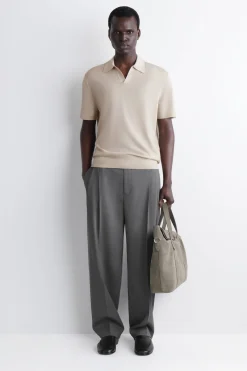 MERINO WOOL POLO SHIRT