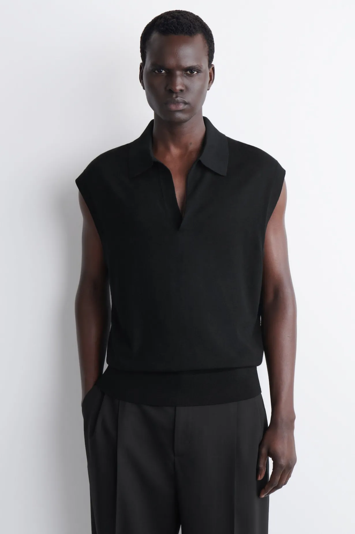 MERINO WOOL POLO TANK