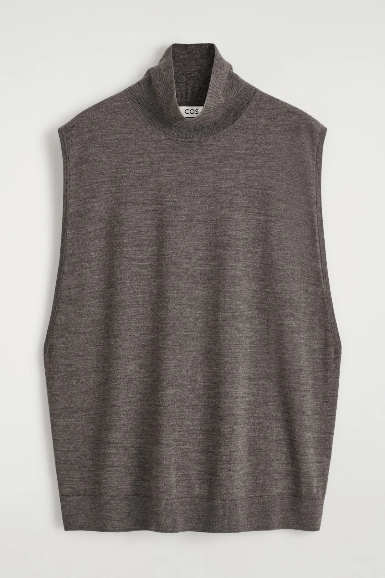 MERINO WOOL ROLL-NECK VEST