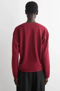 MERINO WOOL V-NECK CARDIGAN