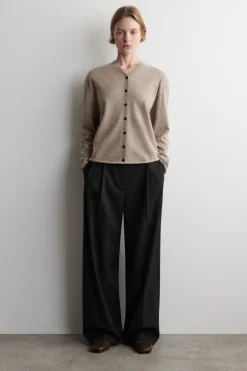 MERINO WOOL V-NECK CARDIGAN