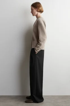 MERINO WOOL V-NECK CARDIGAN