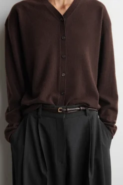 MERINO WOOL V-NECK CARDIGAN