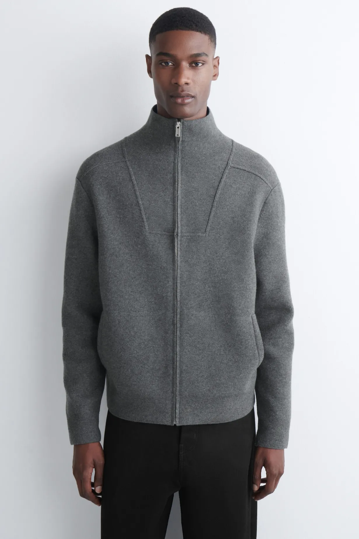 MERINO WOOL ZIP-UP TRACK JACKET