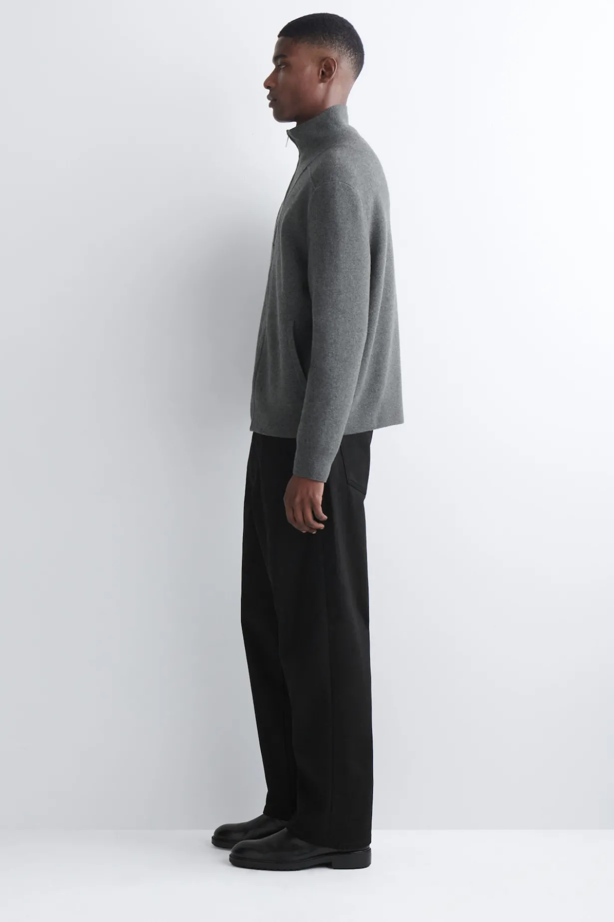 MERINO WOOL ZIP-UP TRACK JACKET