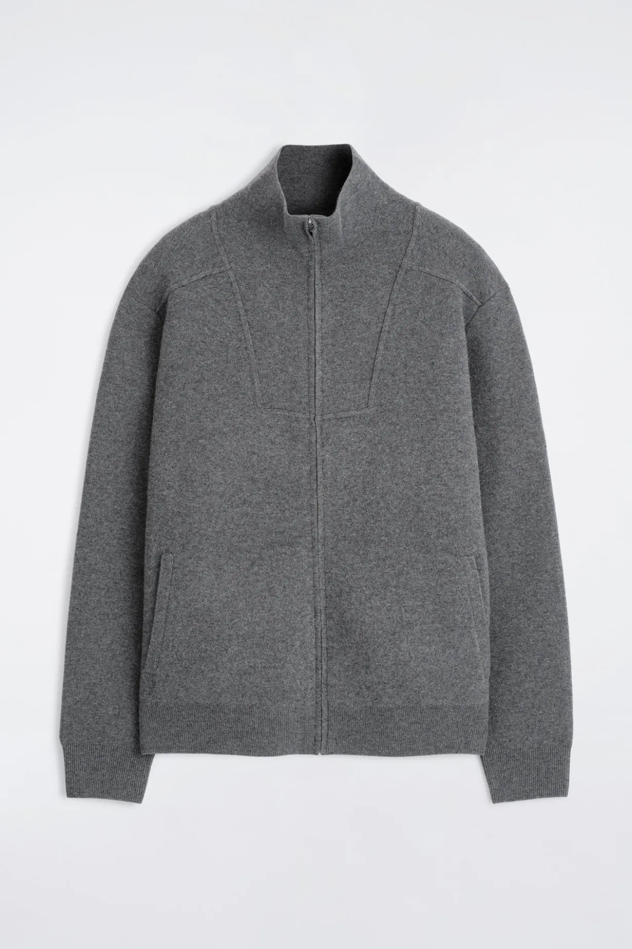 MERINO WOOL ZIP-UP TRACK JACKET