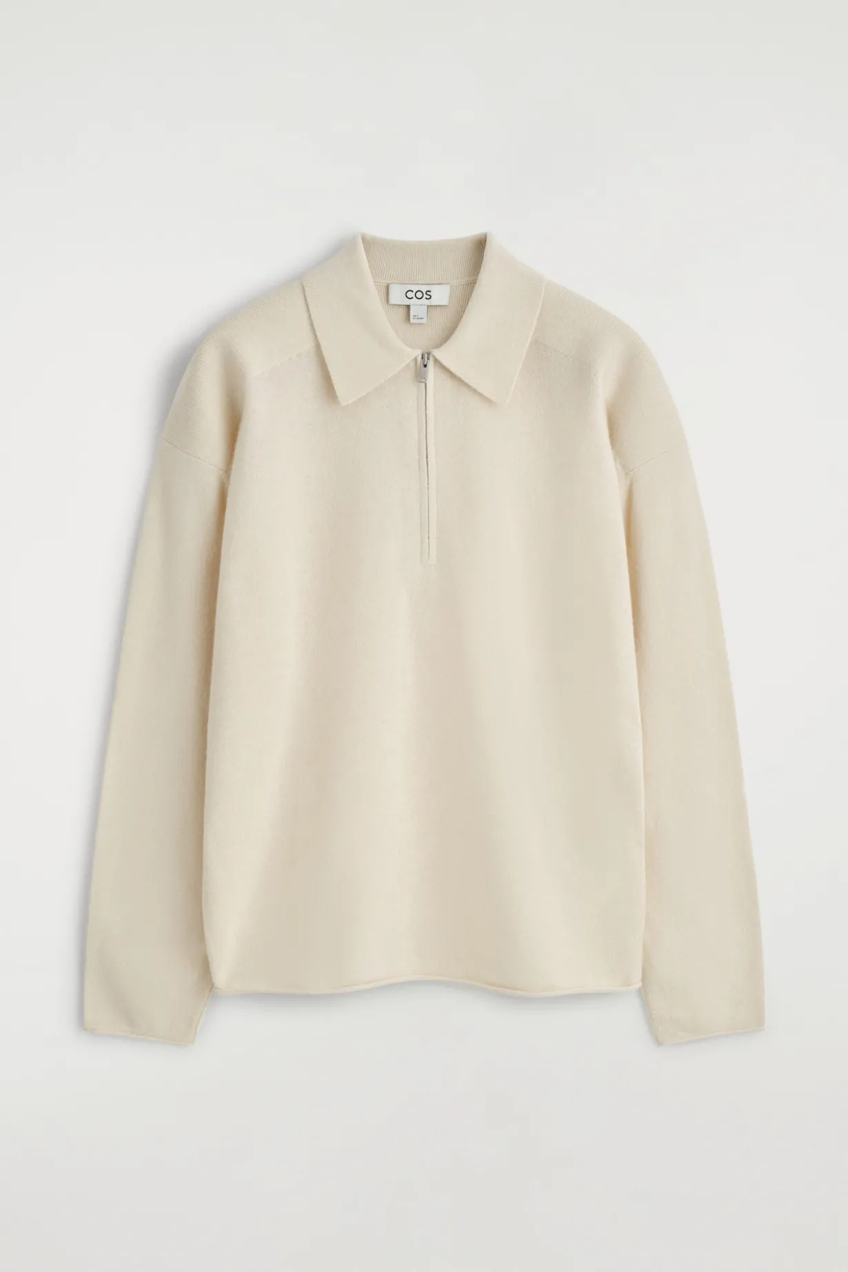 MERINO WOOL-YAK ZIP-UP POLO SHIRT