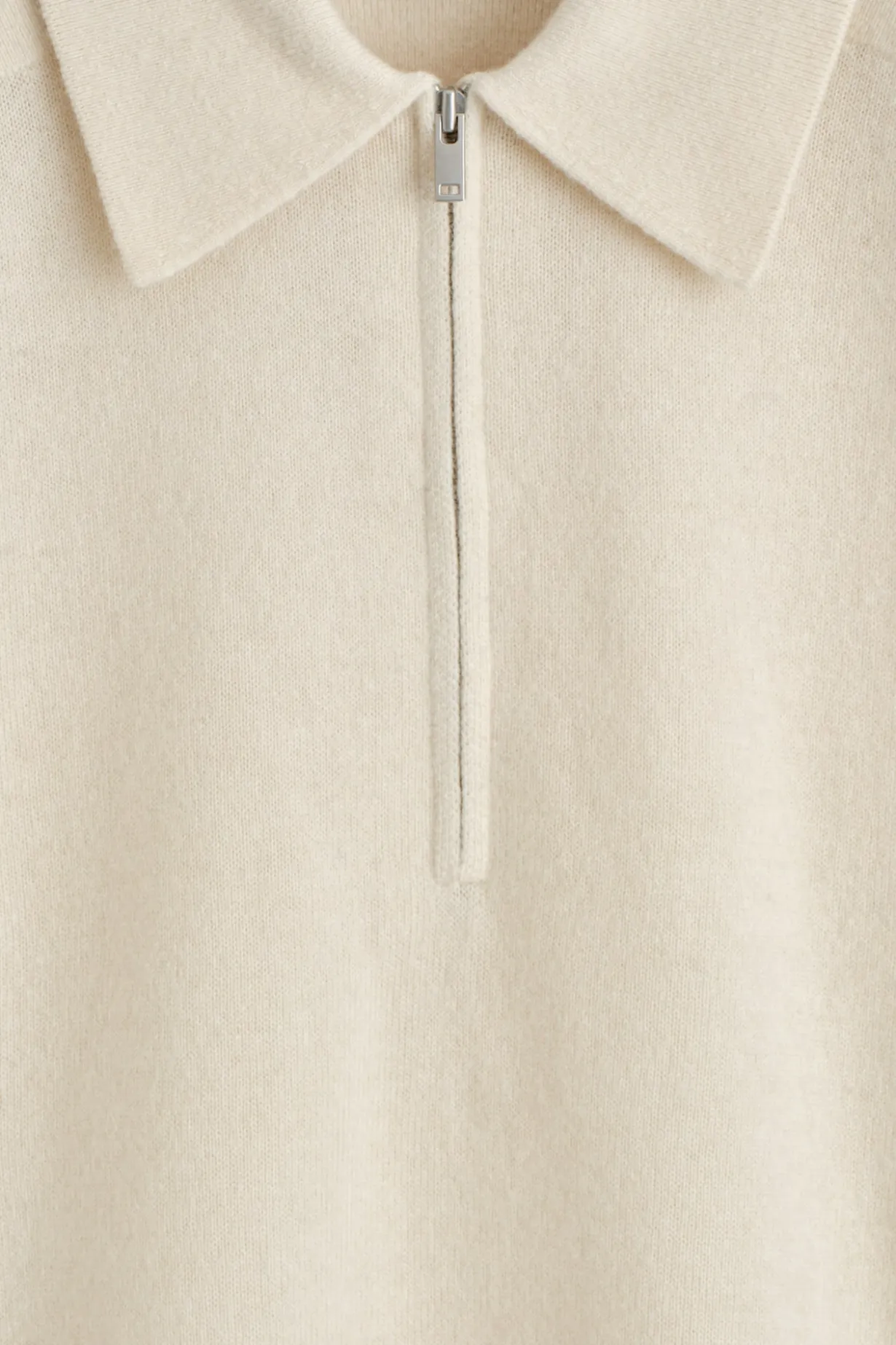 MERINO WOOL-YAK ZIP-UP POLO SHIRT