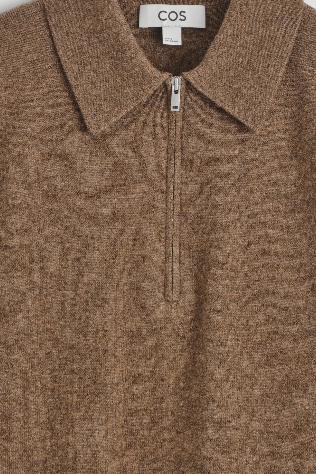 MERINO WOOL-YAK ZIP-UP POLO SHIRT